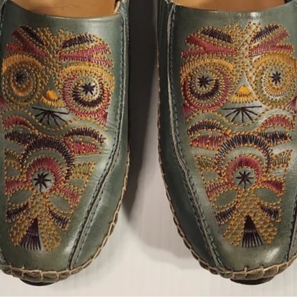 Pikolinos Embroidered Leather Driving Moccasins in Sz 41 or U. S. 10.5/11 - Picture 10 of 10